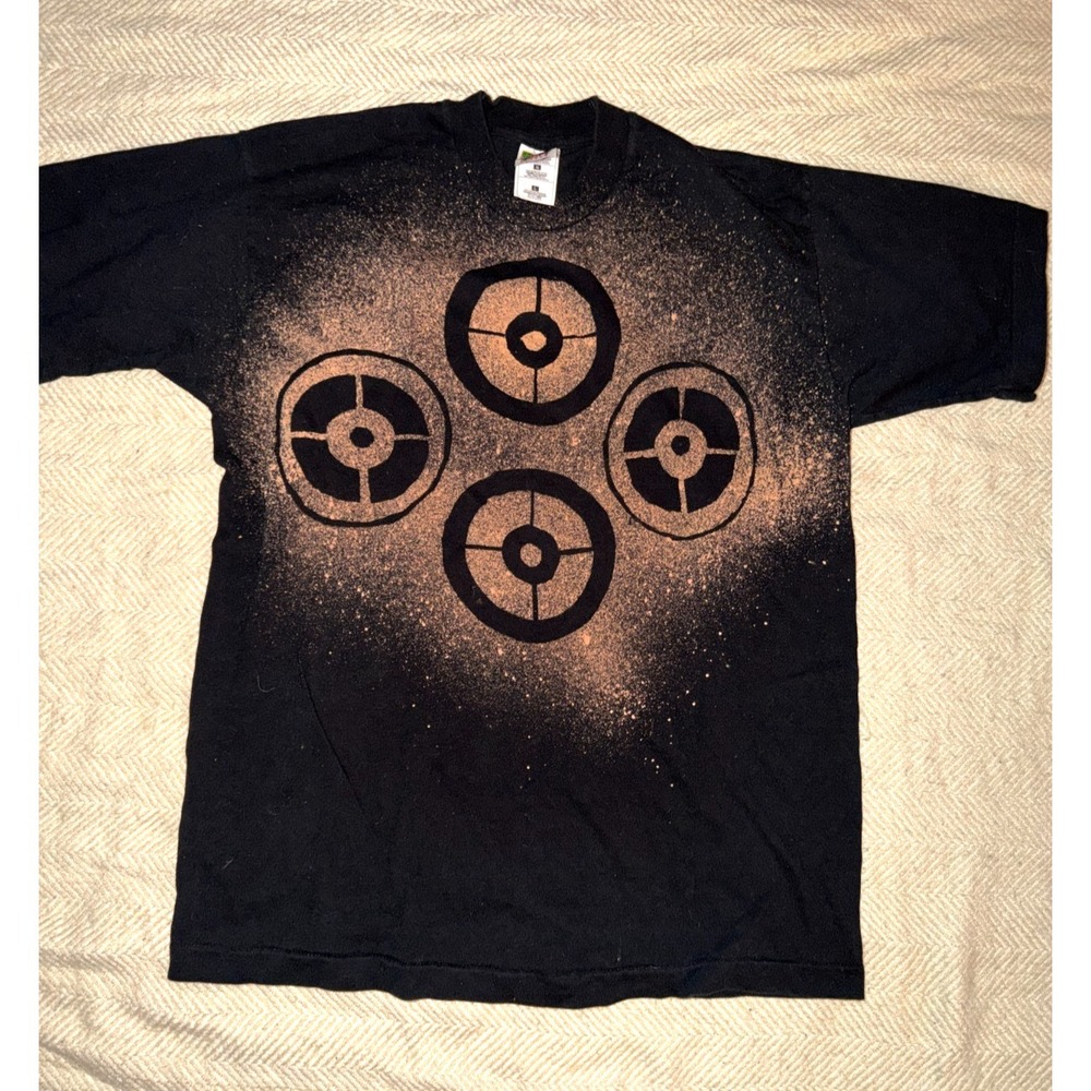 RARE! Vtg Fruit of the Loom HTF Heavy Cotton Target Practice Graphic T Shirt Lg